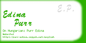 edina purr business card